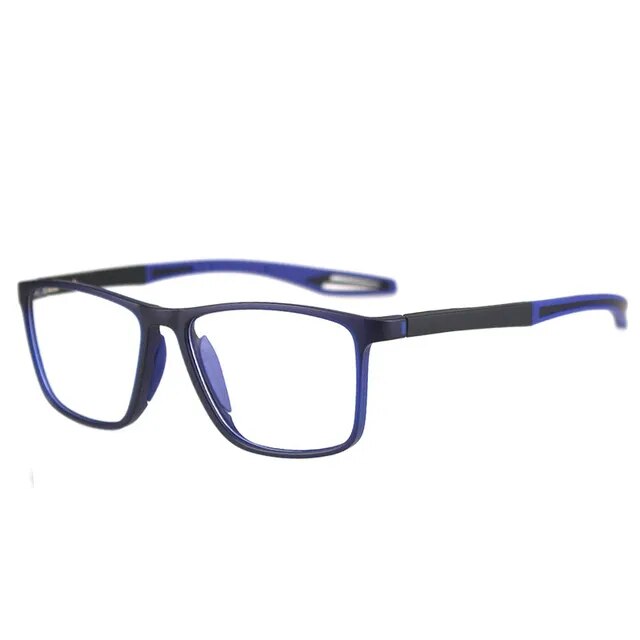 Detail shot of ultralight multifocal reading glasses, highlighting sleek design and comfort.