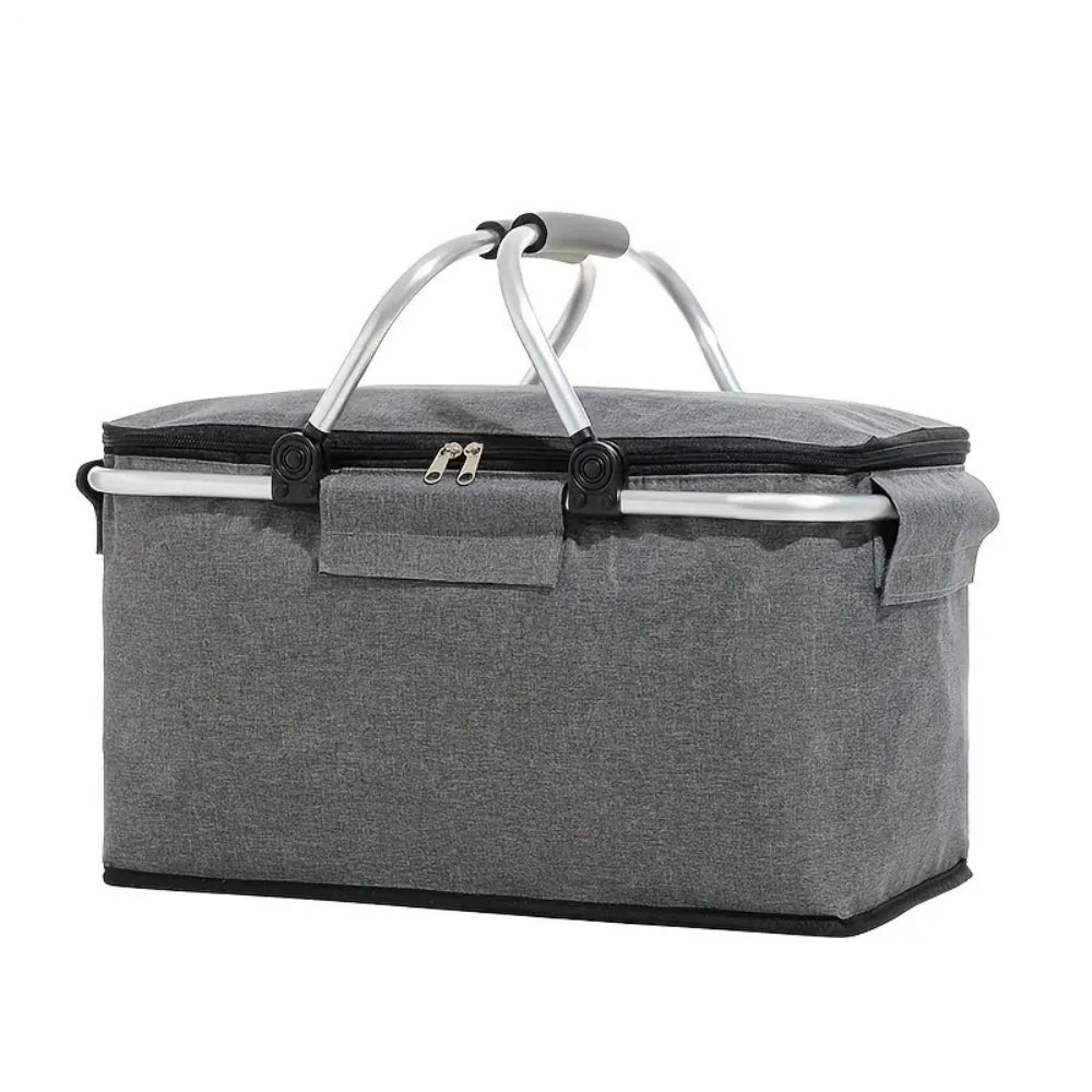Versatile 18L portable cooler basket for outdoor gear, camping, beach, and picnic food storage.