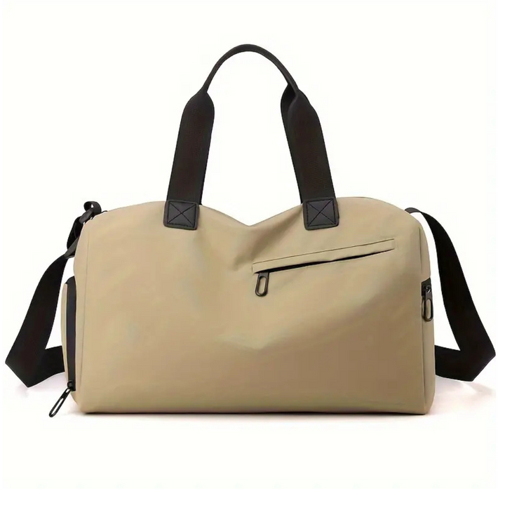 Inside view of the 20L waterproof sports bag, highlighting main compartment and the separate shoe section.