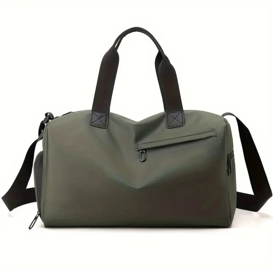 Versatile 20L waterproof sports & travel duffel bag with shoe compartment, side pockets, and durable zippers.