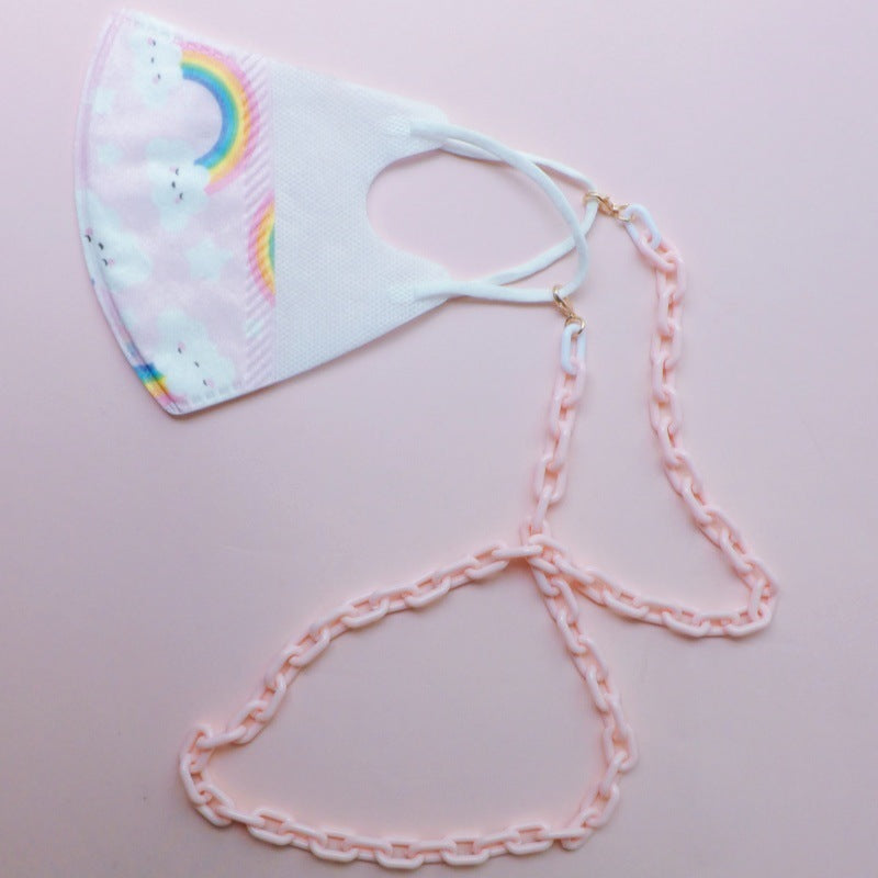 Stylish 24-inch plastic glasses holder chain, unisex design, perfect for keeping eyewear secure.