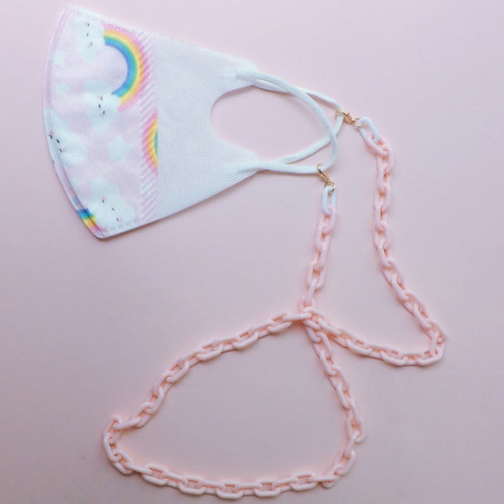 Stylish 24-inch plastic glasses holder chain, unisex design, perfect for keeping eyewear secure.