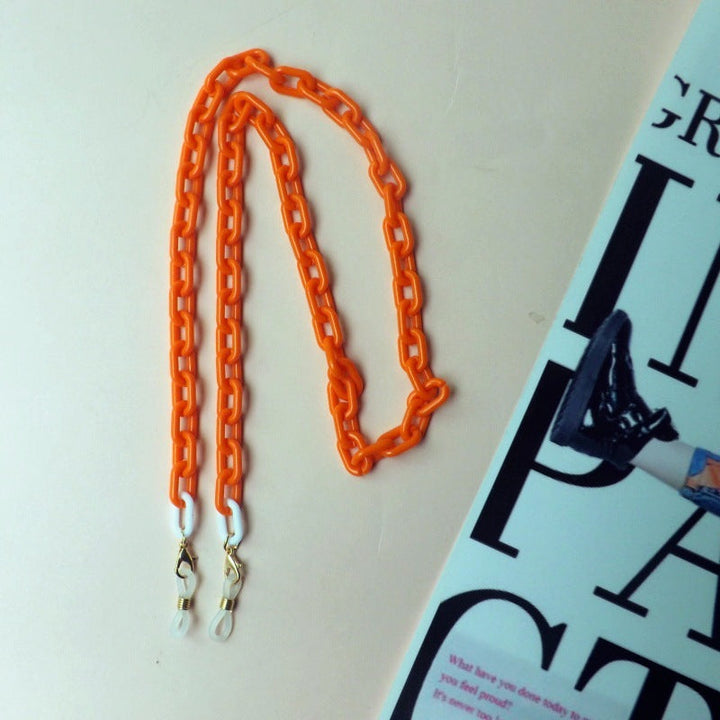 Unisex eyeglass chain, 24-inch length, plastic material, a stylish and practical glasses holder.