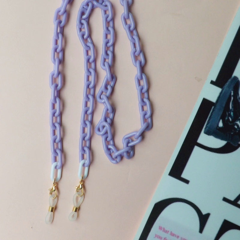 Secure your eyewear with this 24-inch stylish plastic eyeglass chain holder, a unisex accessory.
