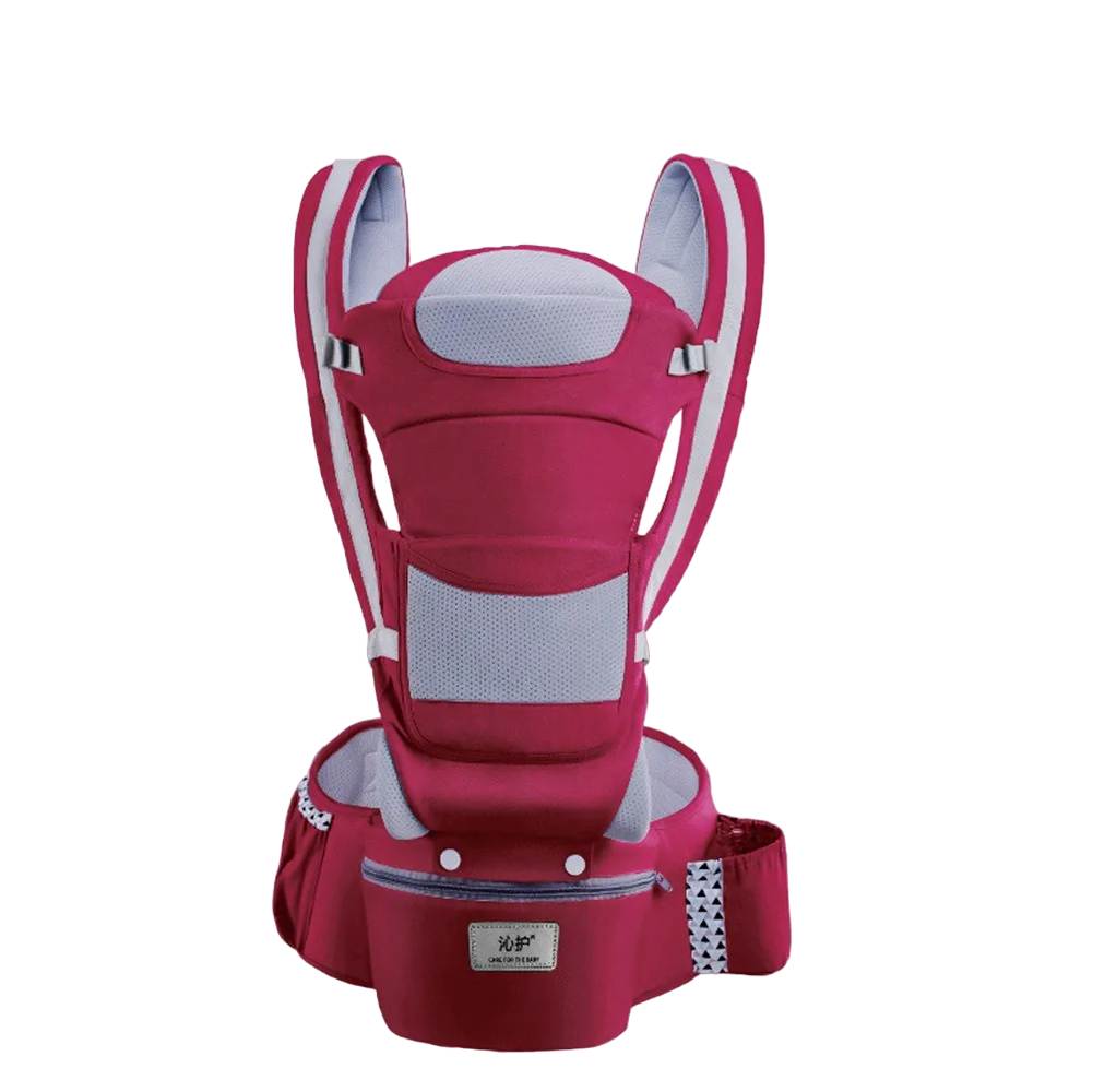 Unisex 3-in-1 ergonomic baby carrier in black, offering comfort and support for infants and toddlers in multiple positions.