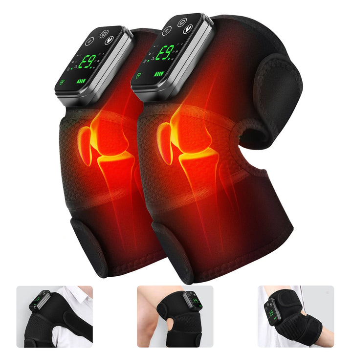 Unisex 3-in-1 wireless heated massager for joint & muscle pain relief.