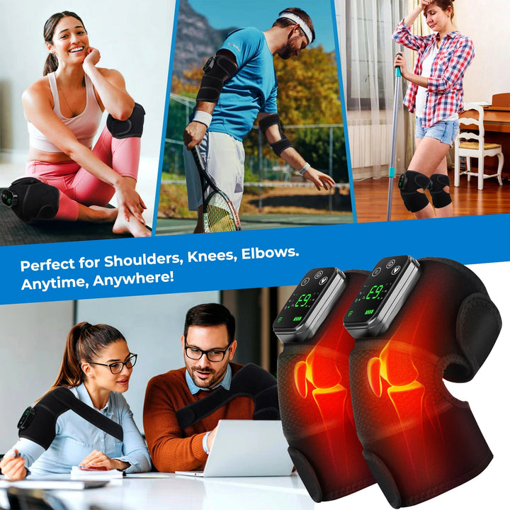 3-in-1 wireless massager with heat for soothing joint discomfort.