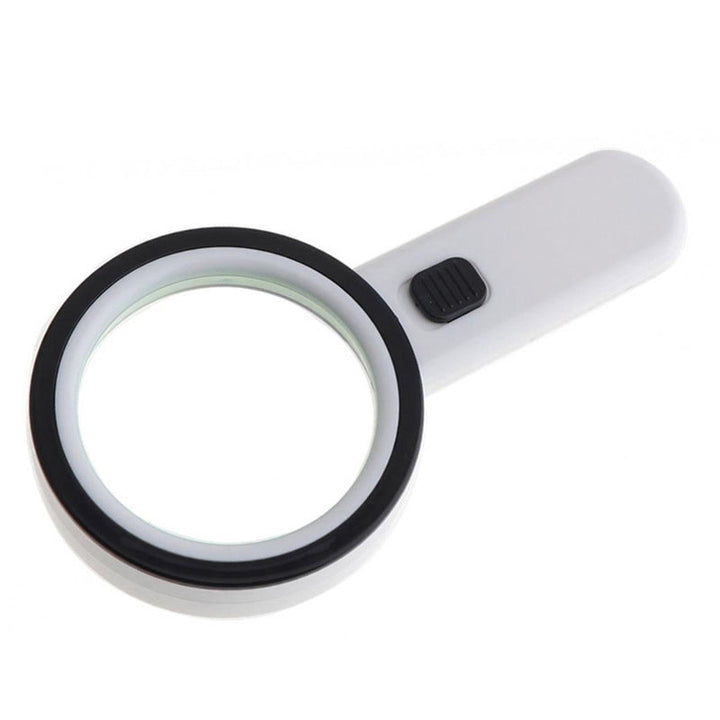 Multi-purpose 30x LED handheld magnifier, perfect for intricate crafts, stamps, and electronics.