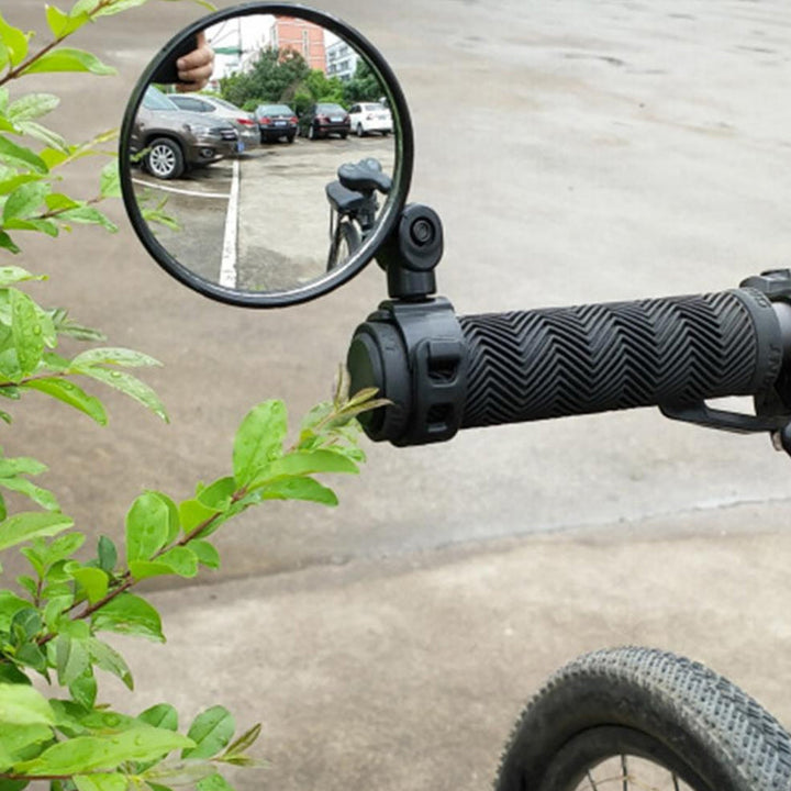 Clear vision cycling mirror for bike safety. Unisex design, 360-degree swivel allows perfect angle adjustment for riders.