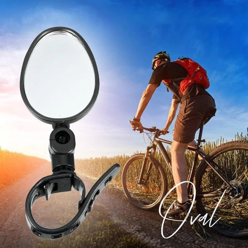 Secure bike gear: 360° swivel rearview mirror provides cyclists with a wide field of view, boosting road safety awareness.