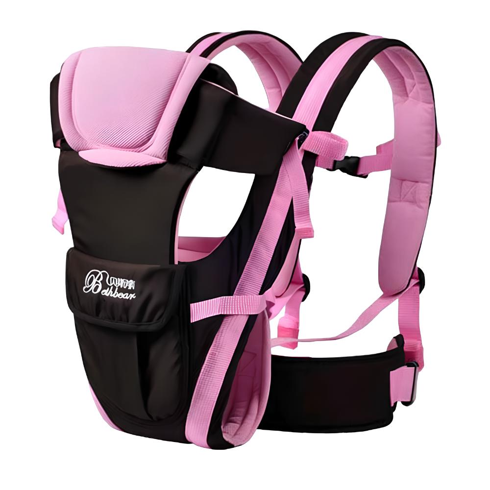 Breathable black baby carrier wrap for toddlers, infants & newborns. Provides comfortable, hands-free support.