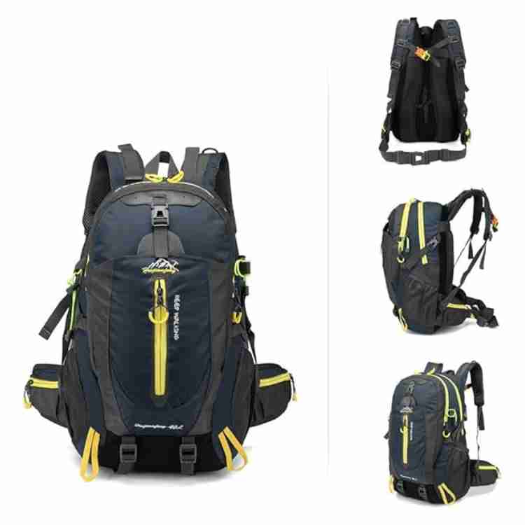 Unisex 40L waterproof hiking backpack for all-weather outdoor adventures & trail exploration.