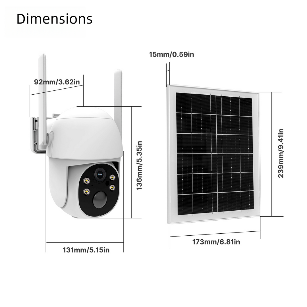 Wireless 4G LTE solar camera offering 2K HD video, AI motion detection, and remote access for comprehensive security.