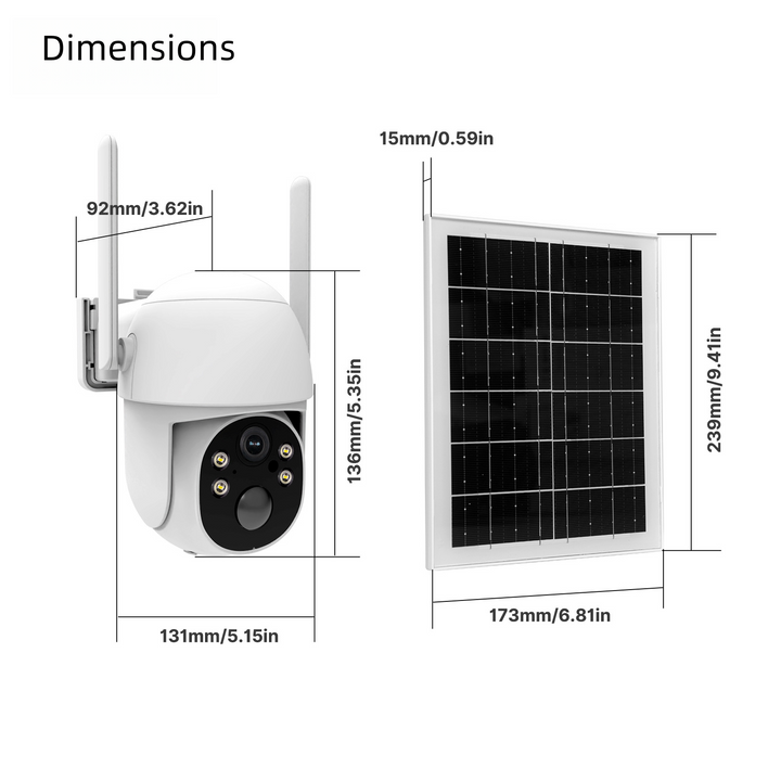 Wireless 4G LTE solar camera offering 2K HD video, AI motion detection, and remote access for comprehensive security.