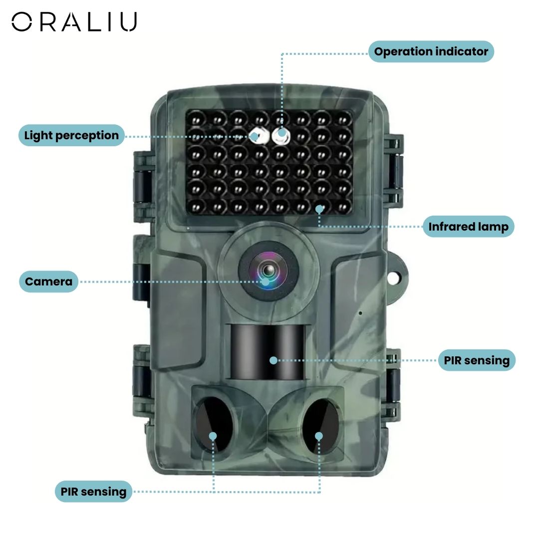 Side view of the 4K Ultra HD outdoor camera, emphasizing its compact, durable design for discreet placement.