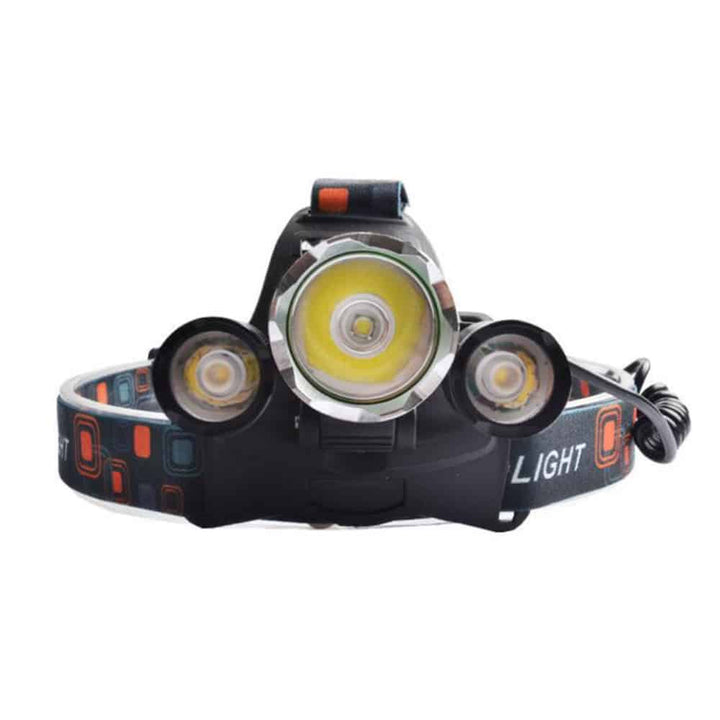 Durable unisex 5000 lumen LED headlamp, rechargeable, providing powerful light for all outdoor adventures.