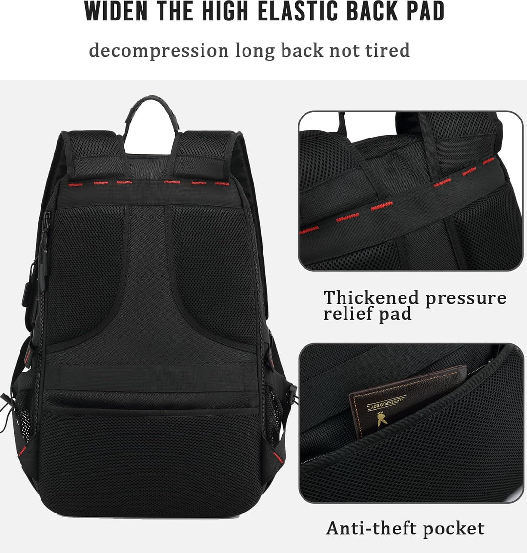 Business travel 60L backpack, TSA friendly, anti-theft, with dedicated laptop and shoe compartments.