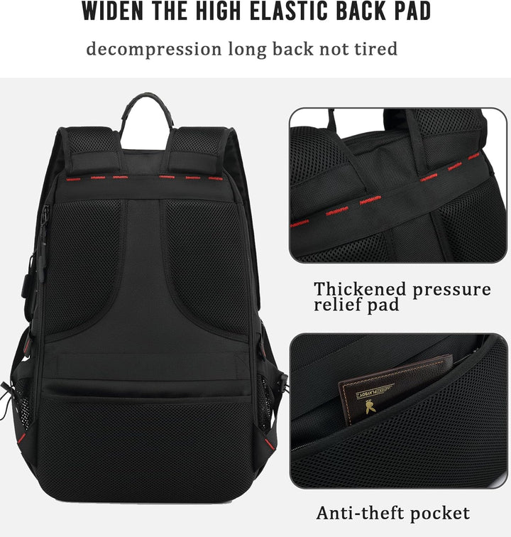 Business travel 60L backpack, TSA friendly, anti-theft, with dedicated laptop and shoe compartments.