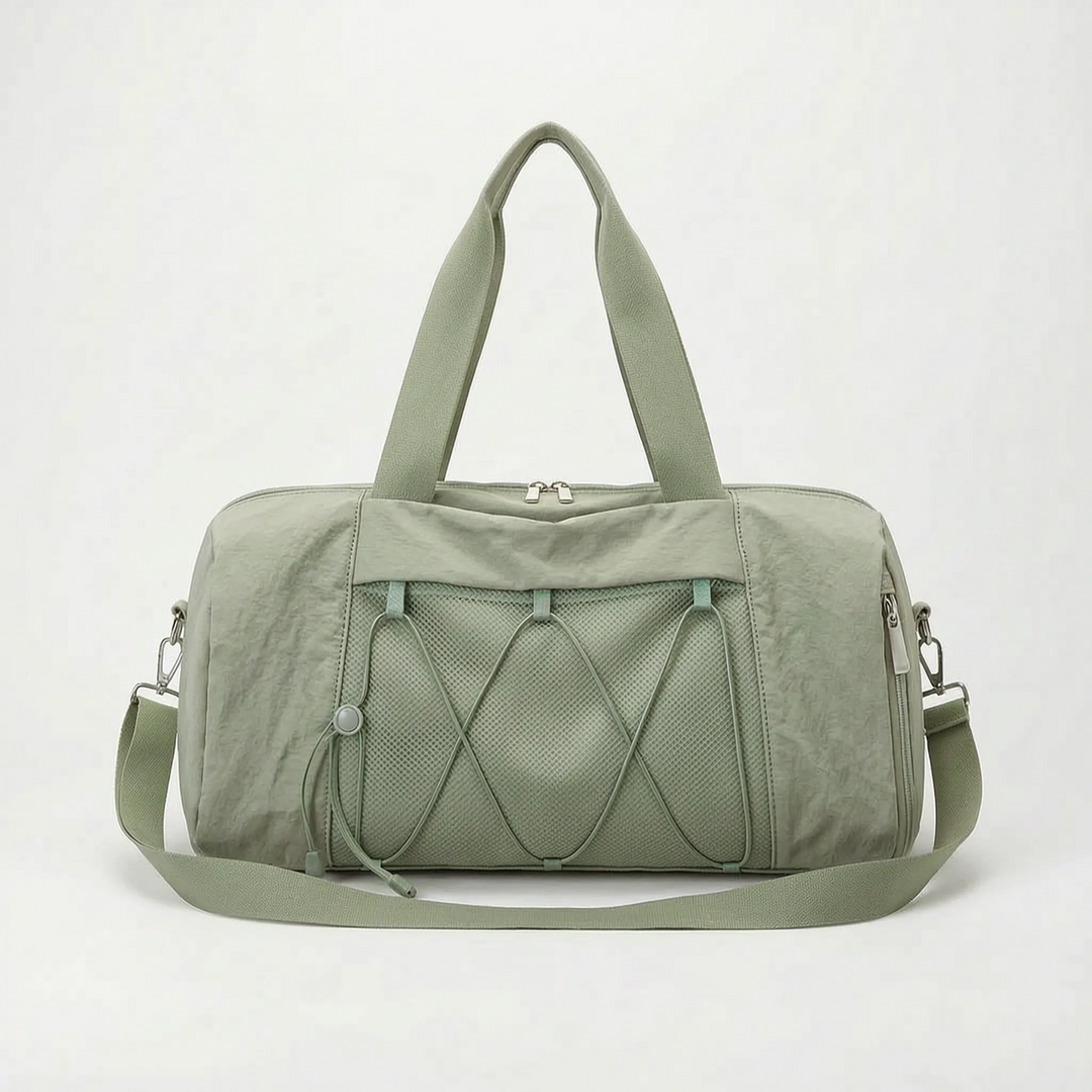 Organized sports duffel bag for athletes, featuring separate compartments for gear & essentials, unisex design.