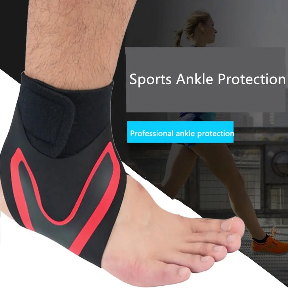 Supportive unisex ankle brace for sports, injury recovery, and preventing sprains; provides comfortable foot support.