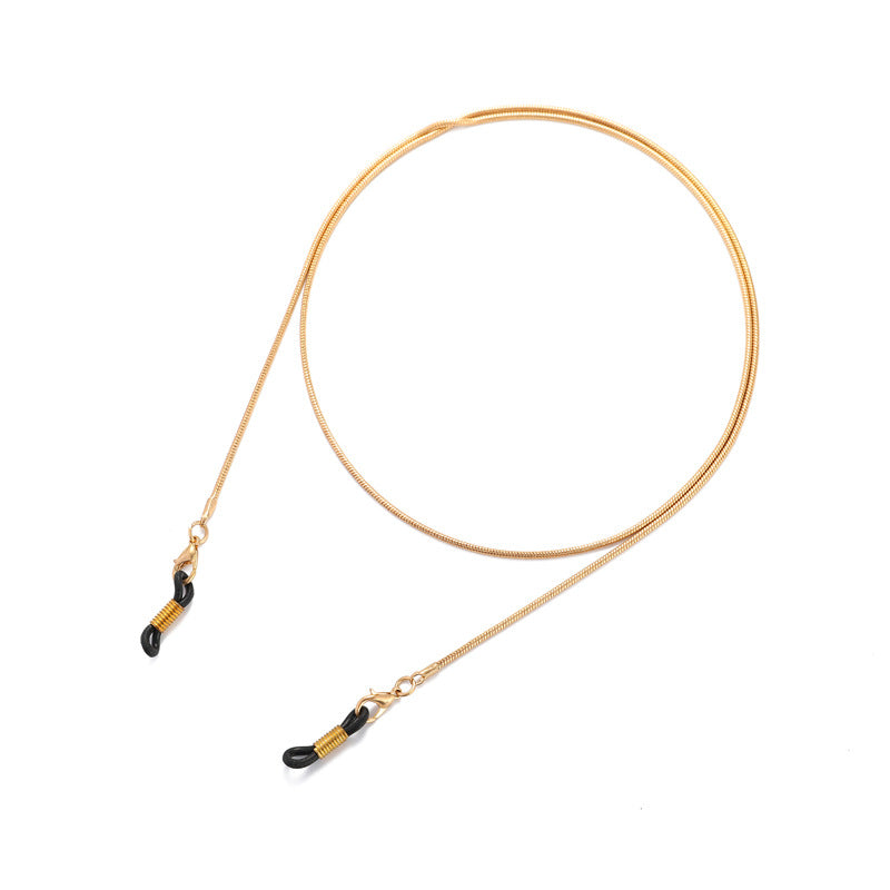 Adjustable unisex metal eyewear chain, secure strap for all types of glasses & sunglasses.