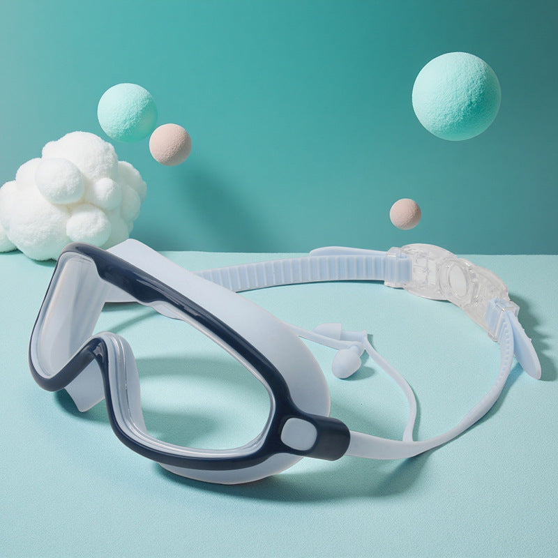 Durable unisex anti-fog swim & dive mask, wide view lens, adjustable strap for optimal comfort & vision.