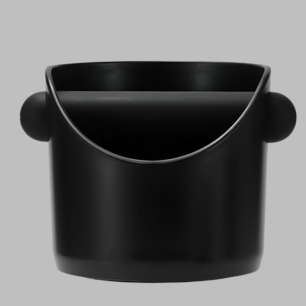 Unisex anti-slip coffee knock box for espresso grounds. Durable barista tool for home or cafe coffee station.