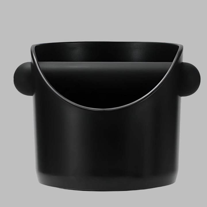 Unisex anti-slip coffee knock box for espresso grounds. Durable barista tool for home or cafe coffee station.