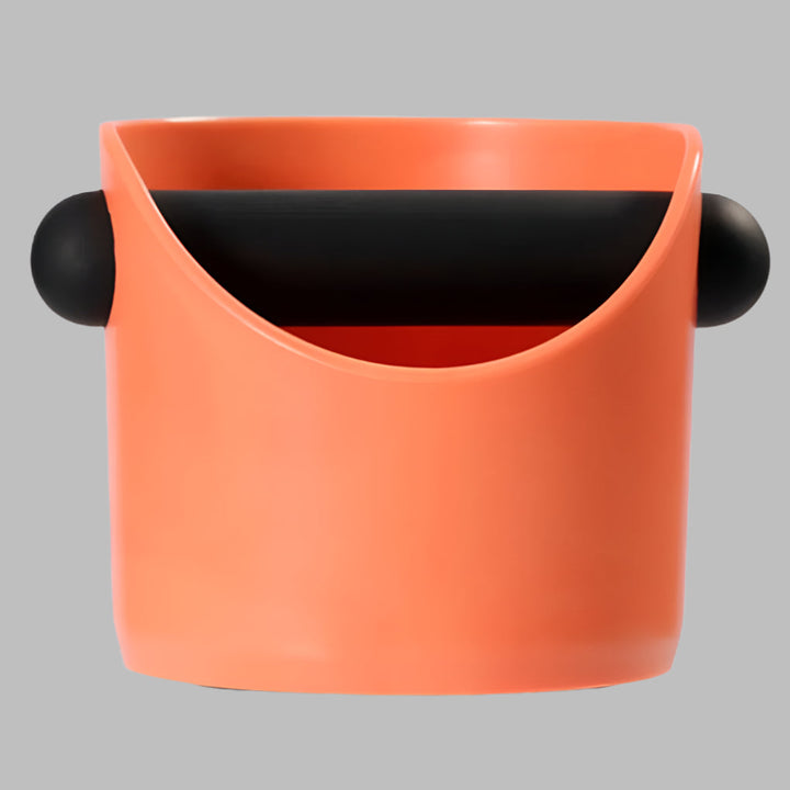 Keep your coffee station tidy with this anti-slip coffee knock box for espresso grounds. Easy clean barista tool.