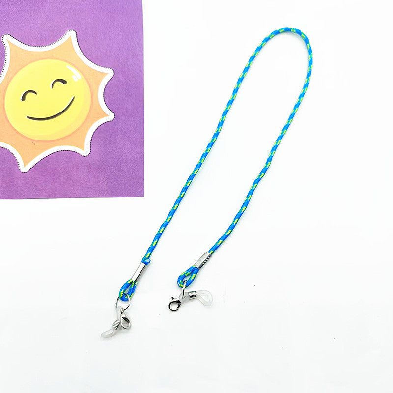 Eyewear security strap, flexible and durable, keeps prescription glasses or sunglasses firmly.
