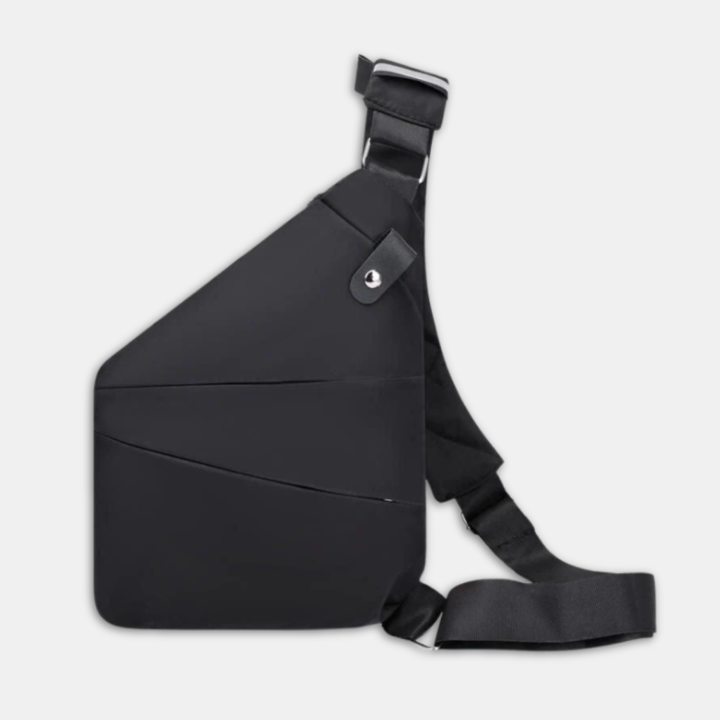 Slash-resistant anti-theft crossbody bag with security pockets for safe urban exploration.
