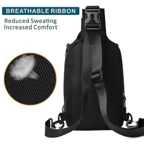 Secure unisex travel backpack featuring a USB charging port and dedicated laptop compartment.
