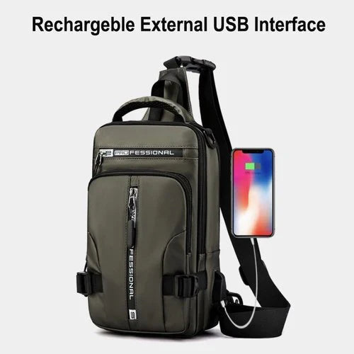 Water-resistant anti-theft backpack, perfect for commuters, college students, and everyday carry.