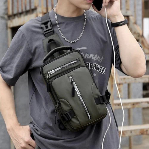 Water-resistant anti-theft laptop backpack with USB charging for men and women on the go.