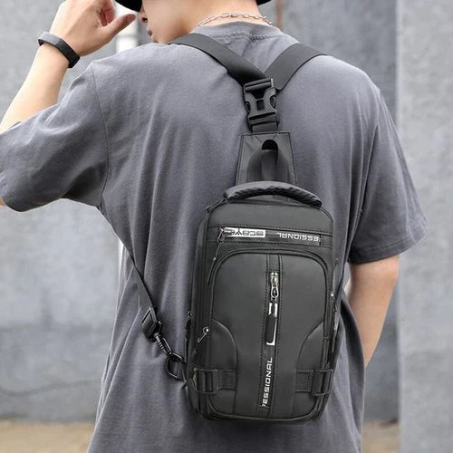 Secure travel backpack for all genders, featuring water-resistant material and anti-theft design.