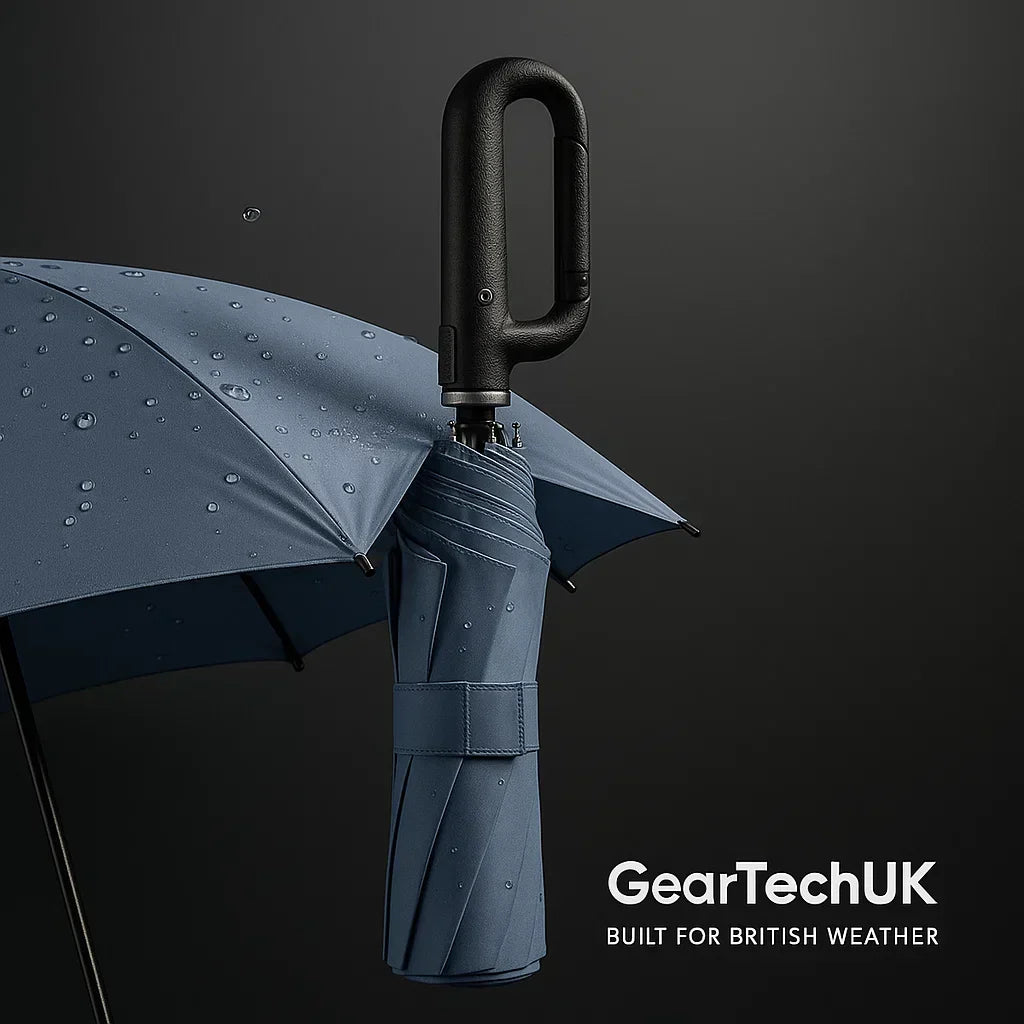 Essential rain gear: unisex windproof automatic folding umbrella with reflective strip for all-weather protection.
