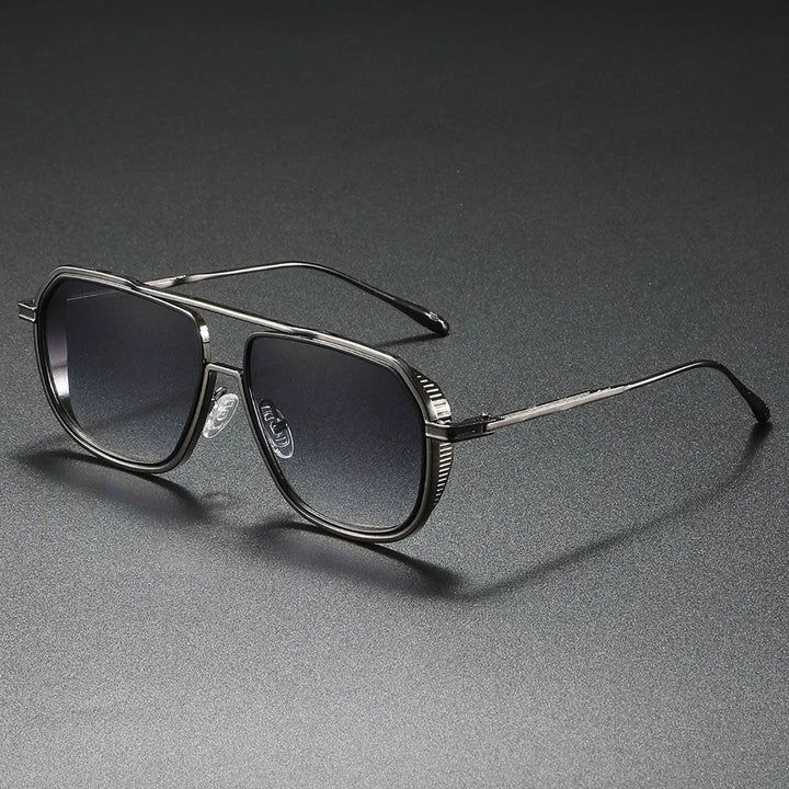 Unisex Aviator sunglasses with gradient UV400 protection lenses. Stylish fashion eyewear for eye protection.