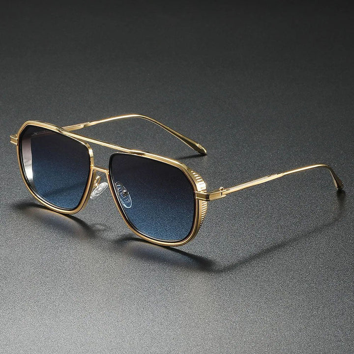 Classic aviator sunglasses, unisex design. Gradient lenses offer complete UV400 eye protection & fashion style.