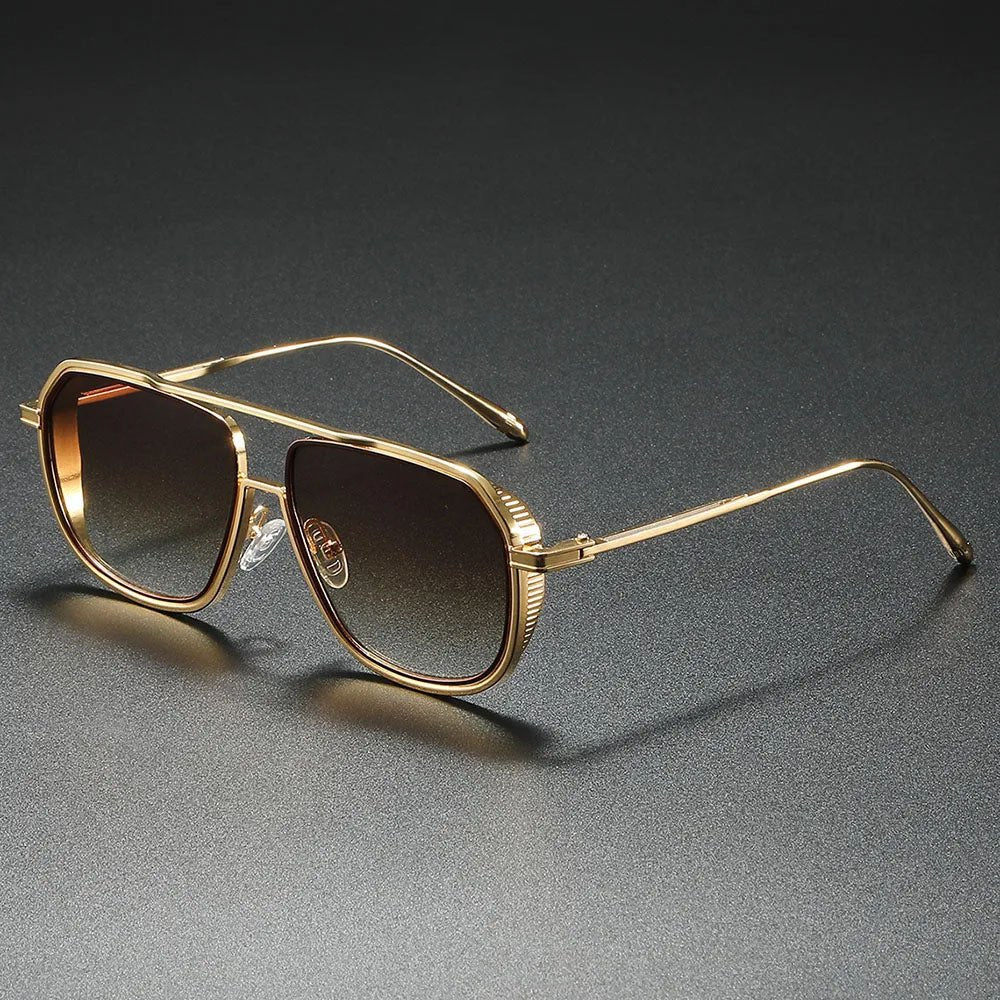 Fashionable aviator sunglasses for men & women. Gradient UV400 lenses provide excellent eye protection & style.