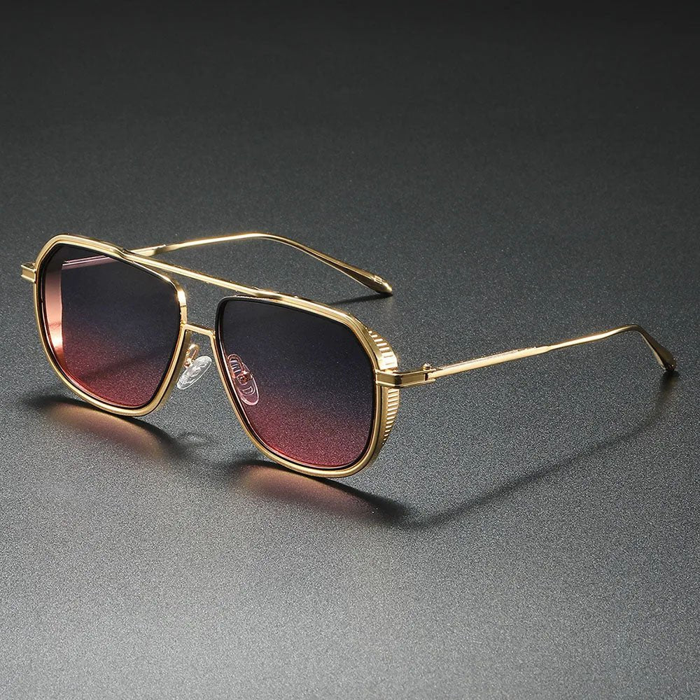 High-quality unisex aviator sunglasses. Gradient UV400 lenses ensure superior eye protection & timeless fashion.