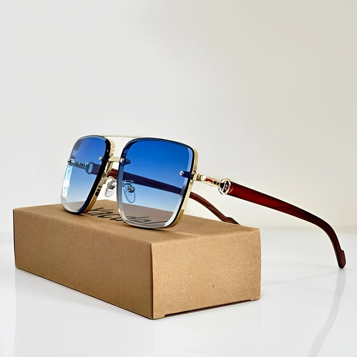 Unisex aviator sunglasses with stylish gradient lenses & UV400 protection for eye safety.
