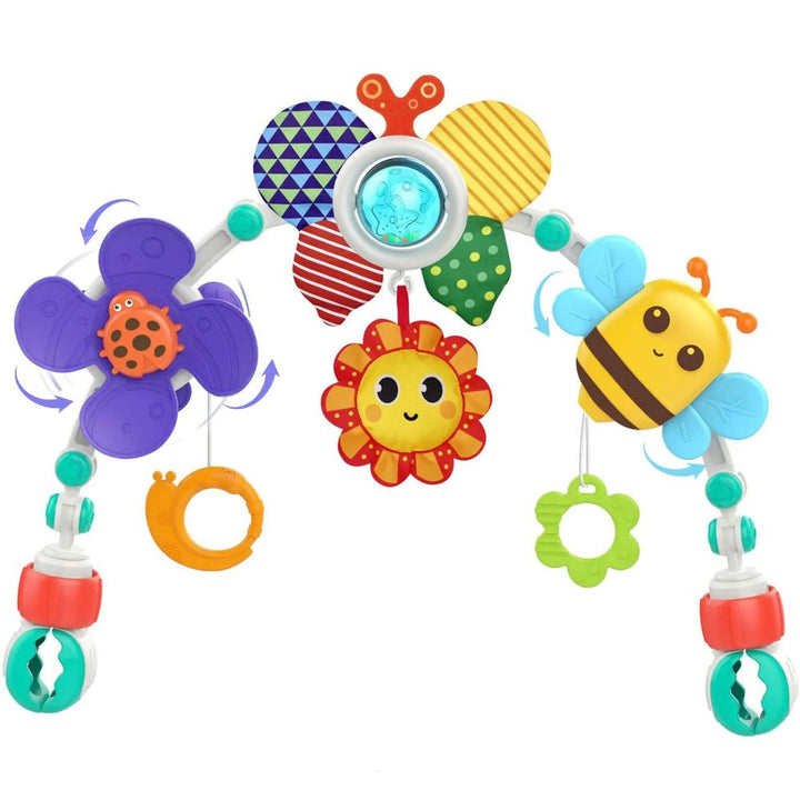 Engaging unisex baby musical rattle for strollers & car seats. Sensory infant activity toy, safe materials.