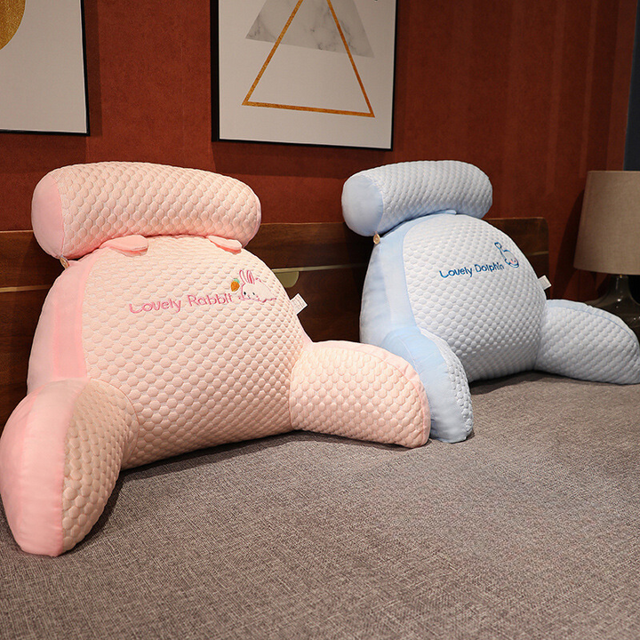Unisex back support pillow for ultimate comfort, ideal for sitting, reading & relaxation. Washable cover included.