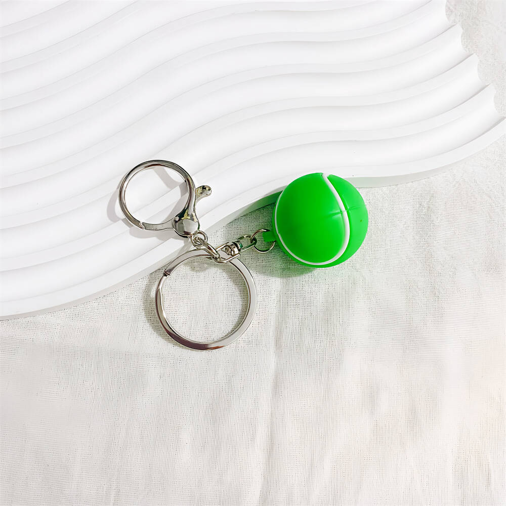 Adorable basketball key charm, perfect for sports bag decoration & key organization.