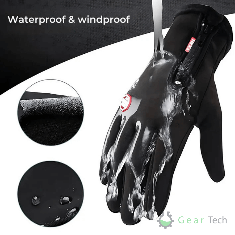 Versatile unisex heated gloves, electric and waterproof for cycling, skiing. Thermal protection for cold weather.