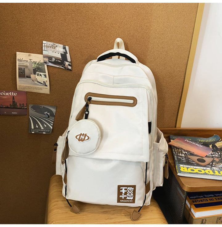 Durable unisex school backpack with ample multi-pocket storage for books, laptop & student essentials. (117)