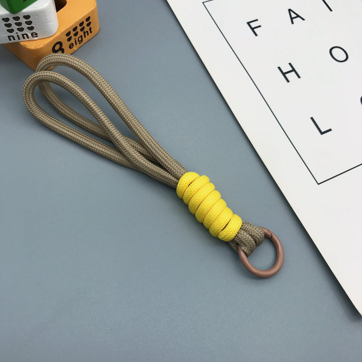 Handcrafted look braided key ring, a versatile unisex accessory and bag charm.