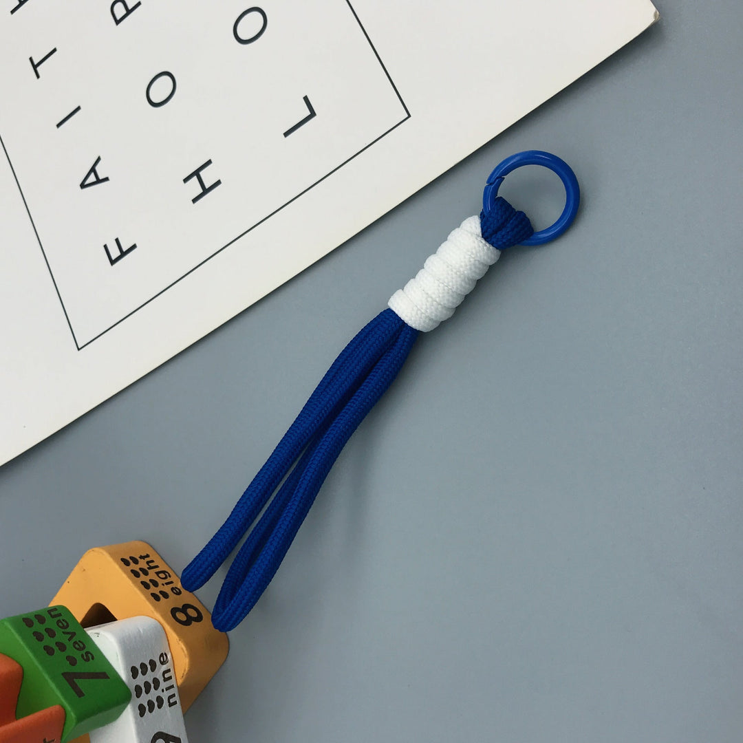 Vibrant braided keychain, enhancing the look of your keys or everyday bag.