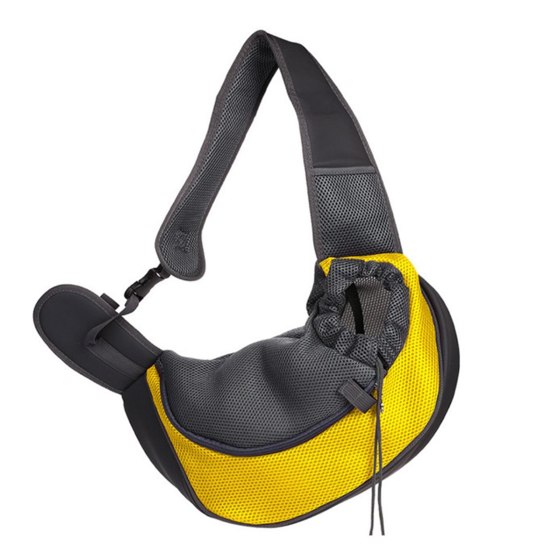 Travel pet carrier shoulder bag, perfect for small dogs & cats. Breathable & comfortable pet accessory.