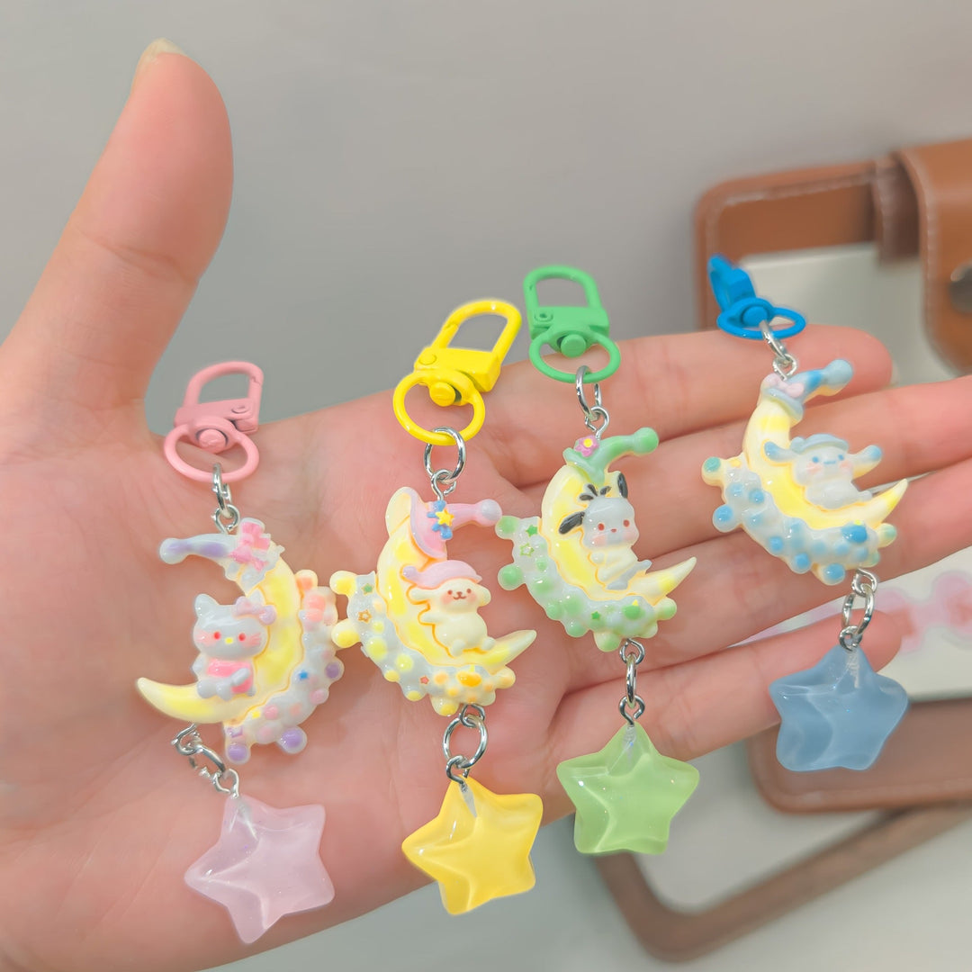 Unisex charming pendant keychain. Cute durable plastic charm for bags & keys, a perfect personal accessory.